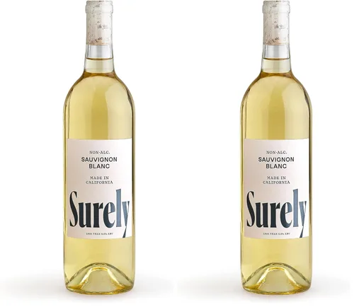 Miniatura 9 de Surely Vino sin alcohol, desalcoholizado California Sauvignon Blanc, 0.11 oz de azúcar, 50 calorías, sin gluten, sabe como lo real sin la resaca