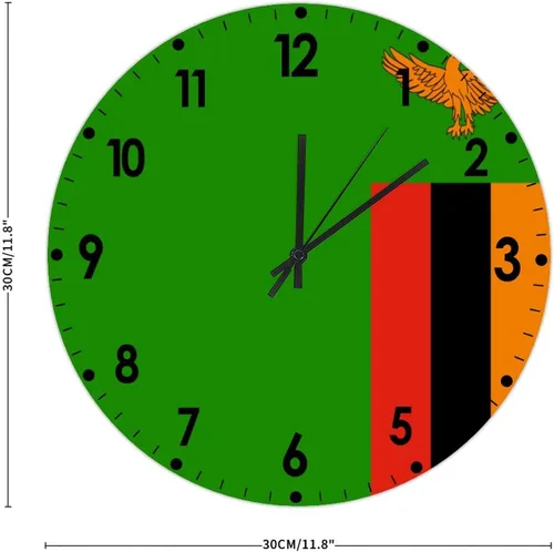 Miniatura 794 de Cheyan Reloj de pared con bandera de Canadá de 12 pulgadas, silencioso, sin tictac, de PVC, funciona con pilas, reloj redondo decorativo, regalo