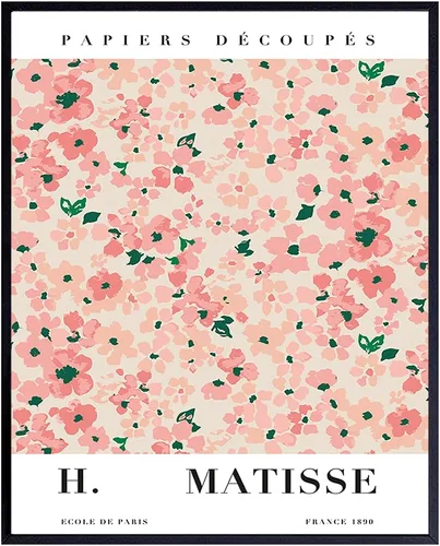 Arte y decoración minimalista de Matisse para pared, póster moderno de mediados de siglo, arte de pared de galería, decoración estética de