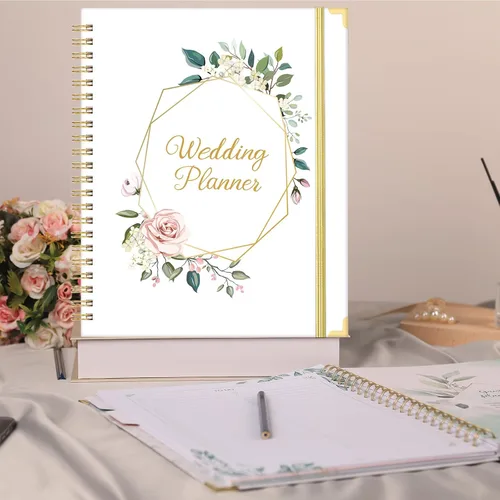 Miniatura 9 de Planificador y organizador de bodas, libro de planificación de bodas y organizador para la novia, libro de planificación de bodas con 5 secciones