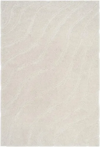 Miniatura 42 de SAFAVIEH Colección Florida Shag - Alfombra de acento de 2'3" x 4', color crema y beige, sin desprendimiento y de fácil cuidado, 1.2 pulgadas