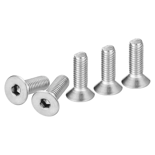 Miniatura 26 de DTGN Tornillos de cabeza plana M3-0.020 x 1.378 in, paquete de 50 tornillos de cabeza plana de acero inoxidable 304, rosca completa, pernos