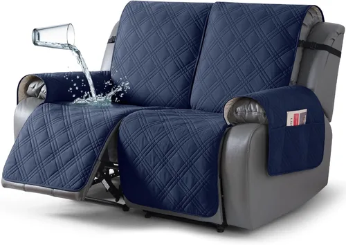 Miniatura 10 de TAOCOCO Fundas para Sillón de Dos Plazas Reclinable 100% Impermeables, Fundas Divididas para Loveseat Reclinable, Funda Antideslizante para Sofá