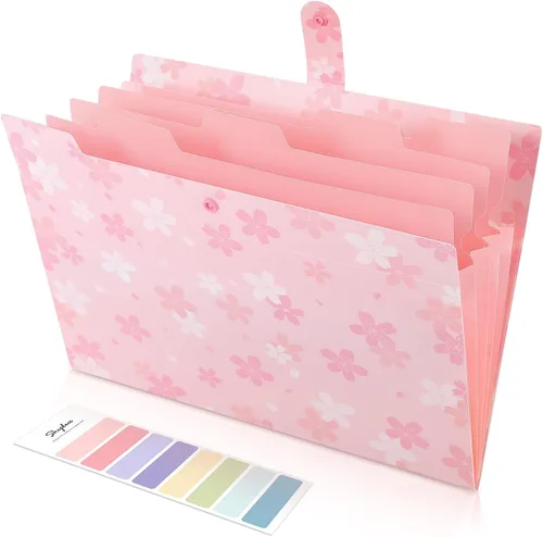 Miniatura 8 de SKYDUE Carpeta de archivos expandible con 5 bolsillos, organizador de archivos de acordeón, organizador portátil de documentos de papel de recibo