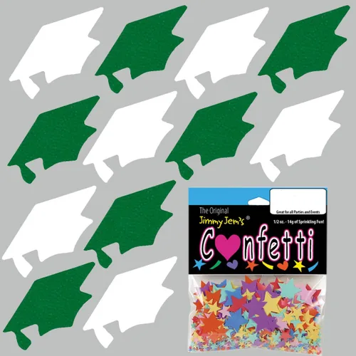 Miniatura 152 de Confetti Grad Cap Negro, Azul Marino Combo - 2 bolsas de media onza (1 oz)