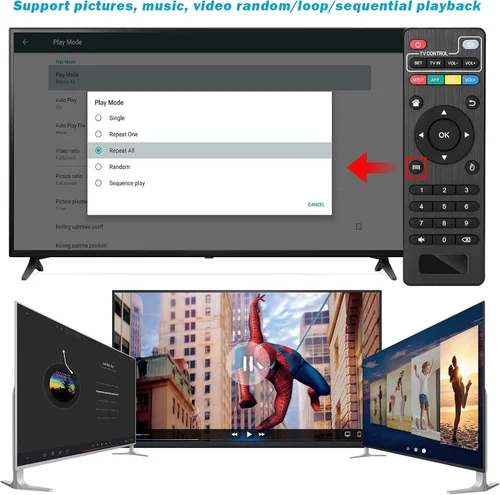 Miniatura 6 de Reproductor multimedia MP4 4K @60hz con fuente de alimentación, unidad USB HDD/256G de 8 TB/tarjeta SD con salida HDMI/AV para HDTV/PPT MKV AVI MP4