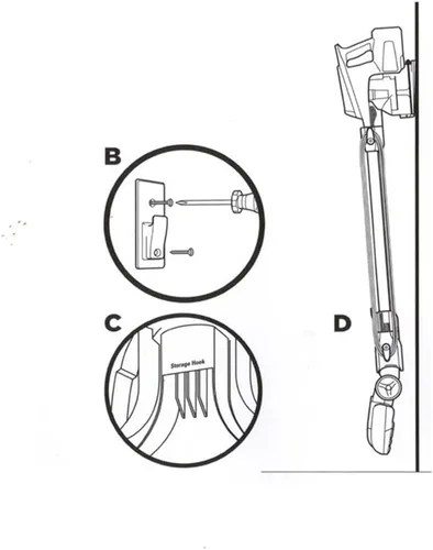 Miniatura 2 de Accesorios de aspiradora Sionlan compatibles con aspiradora Shark de montaje en pared HV300 HV301 HV302 HV303 HV320 HV322 HV324 HV325 HV380 HV380C