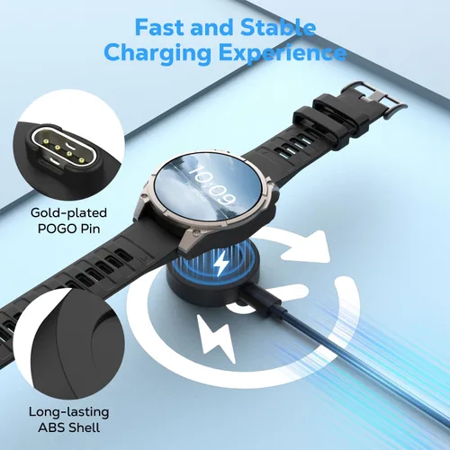 Miniatura 3 de Cargador de reloj USB C, compatible con vivoactive 6 5 4, Fenix 8 7 6 5, Forerunner 55 165 265 965 970 570, Instinct 3 2 1, Venu 4 3s, estación