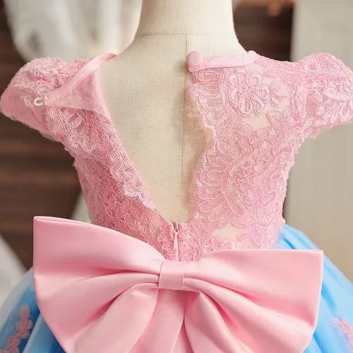 Miniatura 5 de NNJXD - Vestido de princesa de tul con flores, para usar en bodas, para niñas pequeñas y bebés