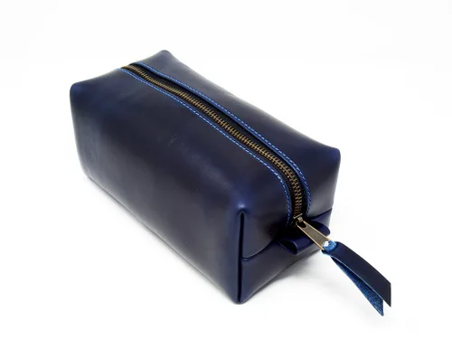 Kit Dopp de piel auténtica, bolsa de aseo portátil para hombre para artículos de afeitado y aseo, organizador de cosméticos de viaje, regalo para