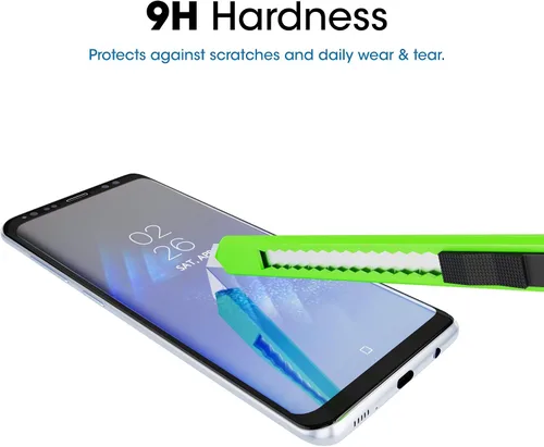 Miniatura 2 de amFilm Protector de pantalla de vidrio para Samsung Galaxy S8 Plus, vidrio templado curvado 3D, matriz de puntos con bandeja de fácil instalación