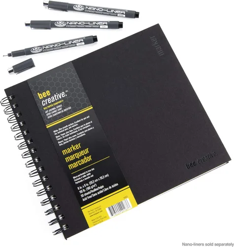 Miniatura 4 de Bee Paper - Cuaderno de Dibujo para Marcadores Creativos de 8" x 8