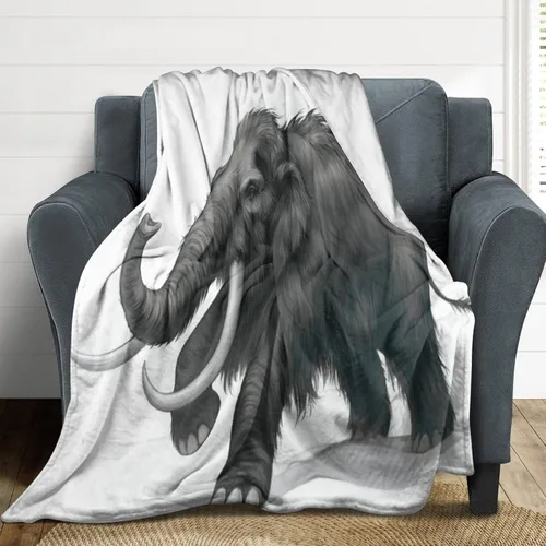 Miniatura 4 de Black Mammoth Elephant Walk Ultra Soft Flannel Fleece Bed Blanket Lightweight Cozy Throw for Sofa Couch Bedroom Premium Plush All Season Comfort
