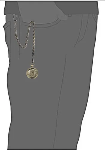 Miniatura 5 de SIBOSUN Eagle Design - Reloj de bolsillo con cadena, reloj de bolsillo antiguo, movimiento de cuarzo, reloj Qocket para hombre, esfera de números