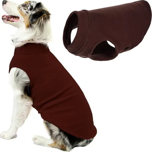 Miniatura 14 de Gooby - Chaleco de Vellón Elástico, Chaleco de Vellón Tipo Pullover Chaqueta Suéter para Perros, Azul Argyle, Extra Pequeño