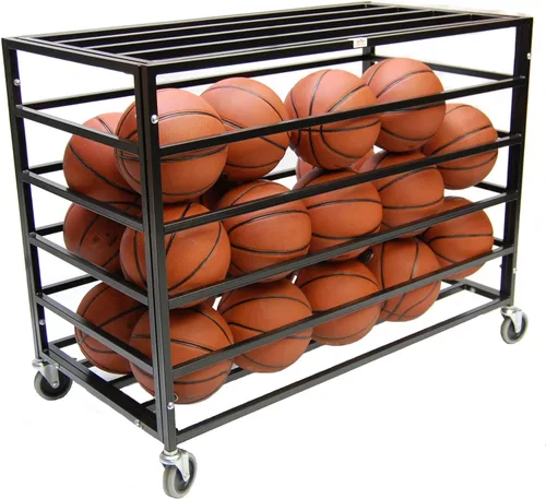 Miniatura 2 de Trigon Sports Carrito de almacenamiento de pelotas con cerradura deportiva, contenedor de almacenamiento de baloncesto para interiores y exteriores