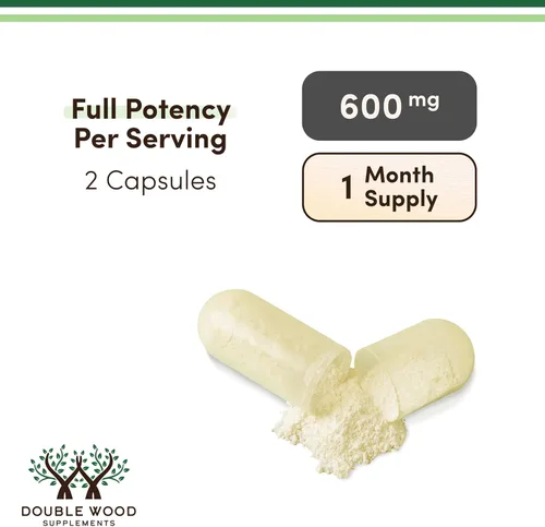 Miniatura 6 de Double Wood - Ácido alfa lipoico de 600 mg por porción, 120 cápsulas (probado por terceros, sin OMG, sin gluten, vegano seguro), apoyo energético