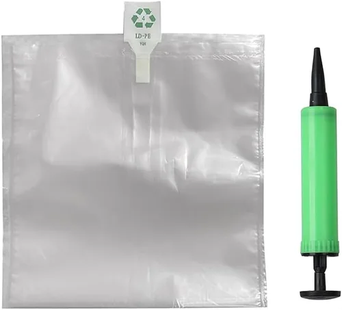 Miniatura 14 de Miupoo Bolsas de aire de embalaje, bolsa protectora de embalaje de aire inflable de plástico transparente con cojín de bomba gratis, bolsa