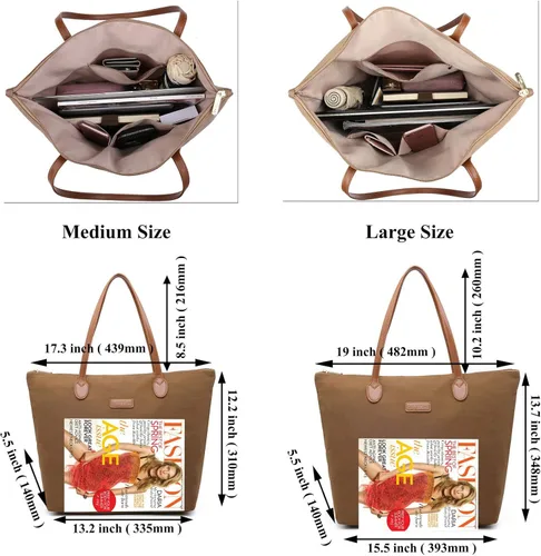 Miniatura 4 de NNEE Bolso de nylon ligero resistente al agua del bolso de mano, Oro