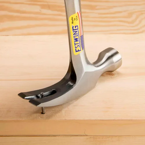 Miniatura 17 de ESTWING Martillo - Garra recta de 16 oz con cara lisa y agarre de cuero genuino - E16S