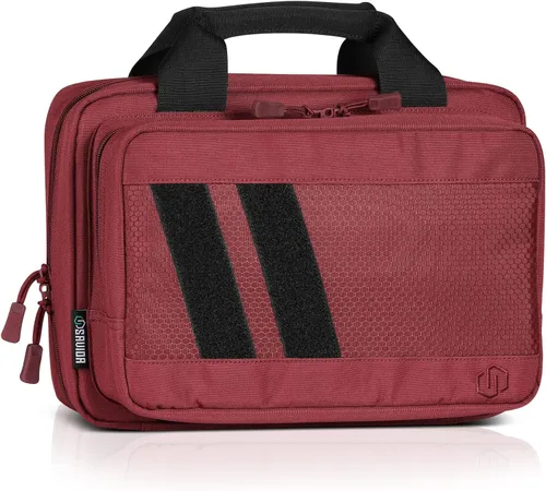 Miniatura 20 de Savior Equipment Specialist Series Tactical Double Scoped Handgun Firearm Case Pistol Bag For Outdoor Hunting Shooting Range, Lockable Compartment