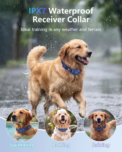 Miniatura 4 de PATPET Shock Collar for Dogs - 4000FT Dog Training Collar with Remote, IPX7 Waterproof 4 Modes(Beep/Vibration/Shock/Safe) Dog Shock Collar
