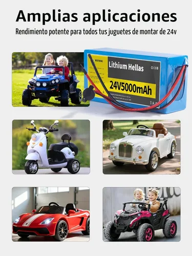 Miniatura 5 de Batería de litio de 24V 5Ah con cargador de 29.4V 1A, batería recargable de 24 voltios para proyectos de bricolaje