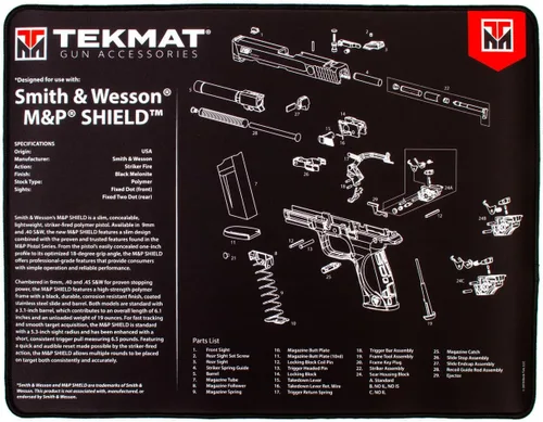 Miniatura 13 de TekMat Ultra - Alfombrilla para pistola de 20 x 15 pulgadas, tapete de limpieza y mantenimiento de pistolas con base de goma antideslizante