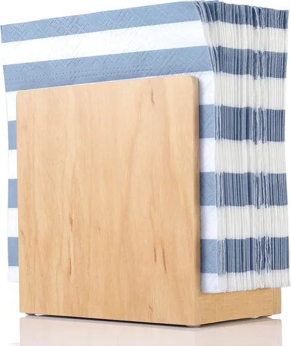 Miniatura 7 de Servilletero para mesa – Servilleteros de madera de granja, negro simple vertical vertical mesa de comedor dispensador de servilletas de cóctel