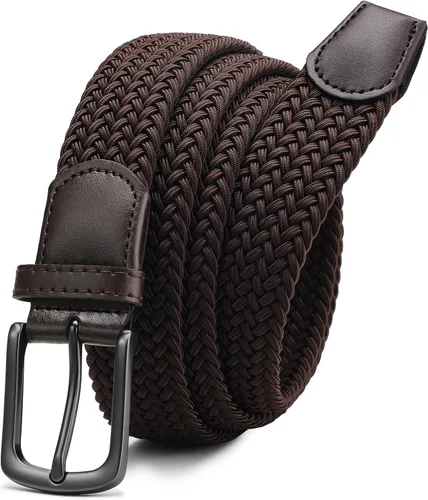 Miniatura 23 de CHAOREN Cinturón para hombre, cinturón de golf trenzado elástico para hombres de 1 3/8 pulgadas, regalo para pantalones de golf, pantalones cortos