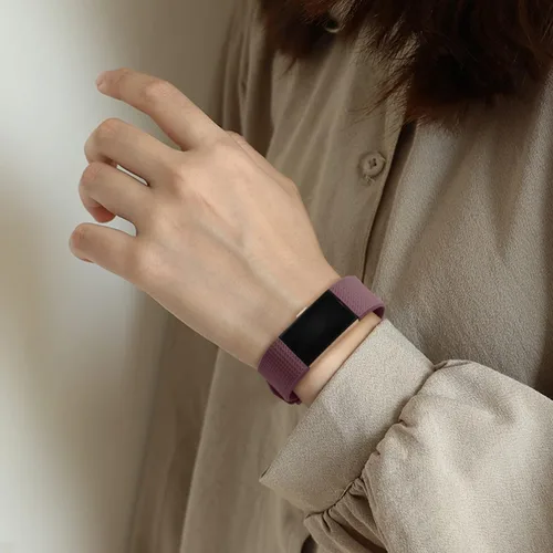 Miniatura 6 de Tobfit Paquete de 6 correas deportivas compatibles con Fitbit Charge 2 bandas para mujeres y hombres, correas impermeables de silicona suave