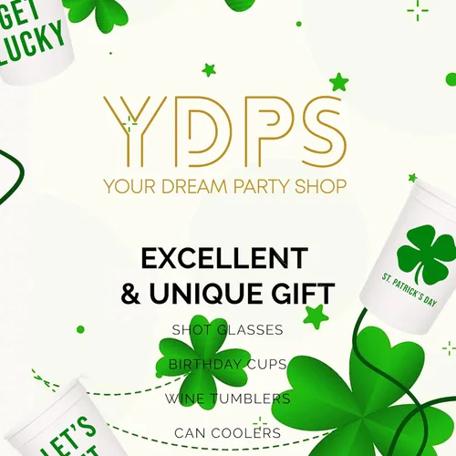 Miniatura 8 de Let's Get Lucky - Juego de tazas de plástico para el día de San Patricio, 12-16 onzas para recuerdos de fiesta y decoraciones temáticas de trébol