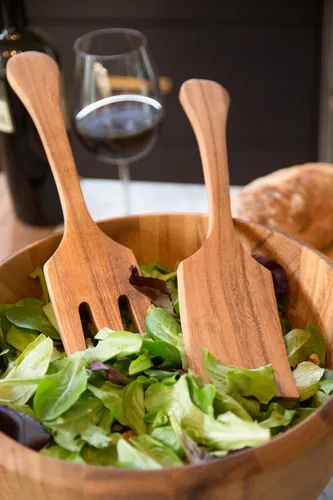 Miniatura 5 de Ironwood Gourmet Juego de utensilios de ensalada extra grandes, 2.75 x 2.75 x 13 pulgadas