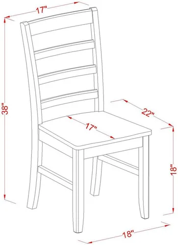 Miniatura 8 de East West Furniture HLPF5-CAP-W - Juego de comedor de 5 piezas para 4 personas, incluye una mesa de comedor redonda con pedestal y 4 sillas