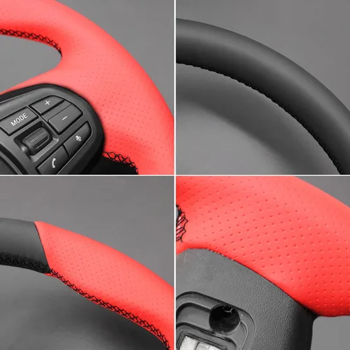Miniatura 5 de MEWANT Funda cosida a mano para volante de automóvil para Toyota GR Supra 2020-2024, accesorios para volante para Toyota GR Supra 2020-2024