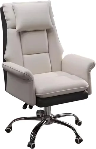 Miniatura 14 de Silla de oficina ejecutiva, silla de oficina grande y alta, silla ergonómica de cuero, sillas de escritorio para oficina en casa, sillas de negro
