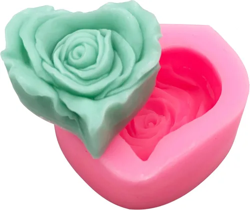 Miniatura 5 de Monqui HeartShape - Moldes de silicona con forma de corazón 3D para velas de chocolate, moldes de jabón, moldes de yeso, moldes de resina, moldes