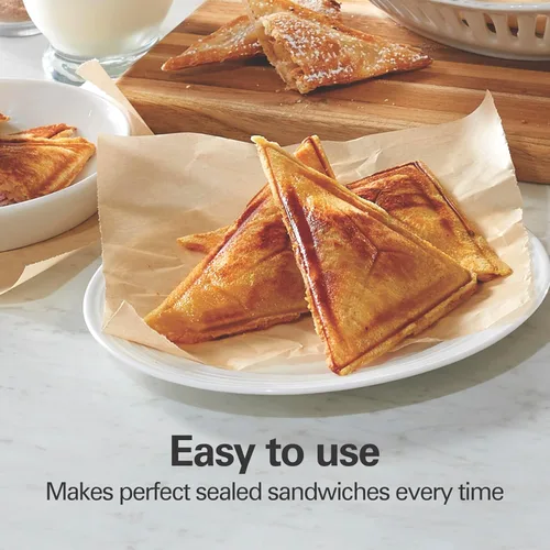 Miniatura 3 de Hamilton Beach Parrilla Eléctrica Sellada para Hacer Sándwiches con Placas Antiadherentes sin PFAS, Hace Tostadas Francesas Rellenas, Omelettes