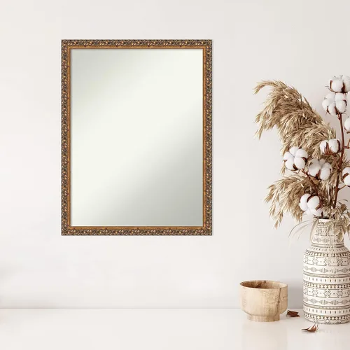 Miniatura 5 de Amanti Art Espejo de pared, espejo de marco de madera de bronce antiguo para decoración de pared o uso como espejo de baño para sobre el fregadero
