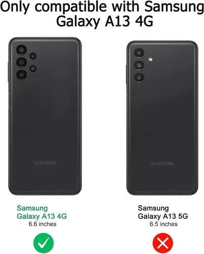 Miniatura 7 de Vancle Funda de silicona para Samsung Galaxy A13 4G, a prueba de golpes, con forro de microfibra para Samsung Galaxy A13 4G, color verde oscuro