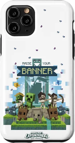 Miniatura 29 de Minecraft Legends Raise Your Banner Mobs Group Shot - Carcasa para iPhone 17