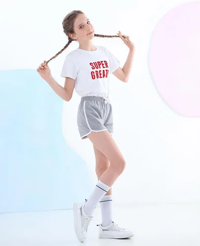 Miniatura 18 de Rolanko Pantalones cortos activos de delfín para niñas, paquete de 3 unidades, ciclismo, correr, verano, playa, atletismo, deportes, 4-14 años