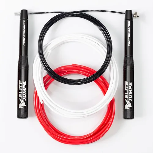 Paquete de cuerda de salto de velocidad | 3 cables para interiores, exteriores y trucos | Fabricado en Estados Unidos | Cuerda de saltar de alta