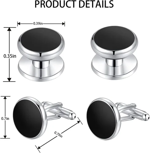 Miniatura 8 de Zealmer gemelos de acero inoxidable 316L para hombres, negocios, bodas, 1 par