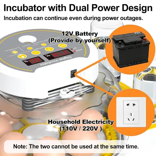 Miniatura 6 de Incubadoras de huevos para incubar huevos, incubadora de huevos de pollo 8/30 con giro automático de huevos, control de temperatura y pantalla