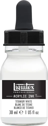 Miniatura 50 de Liquitex - Pintura acrílica profesional INK! Jarro de 1 onza, color blanco de titanio Bronce Rico Iridiscente