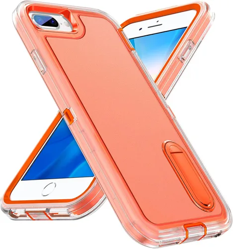 Miniatura 16 de IDweel Funda para iPhone 8 Plus/7 Plus/6S Plus/6 Plus con soporte, protección resistente, a prueba de golpes, arañazos, ajuste delgado, negro
