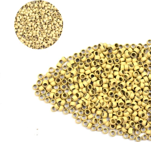 Miniatura 6 de Nano cuentas de cobre de 0.098 pulgadas para extensiones de cabello, cuentas de micro enlaces, extensiones de cabello nano anillo