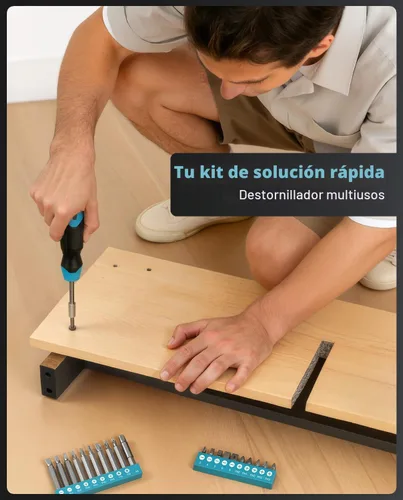 Miniatura 5 de Seesii - Kit de herramientas con taladro inalámbrico de 21V - Juego de herramientas eléctricas de 190 piezas, kit de herramientas manuales con caja