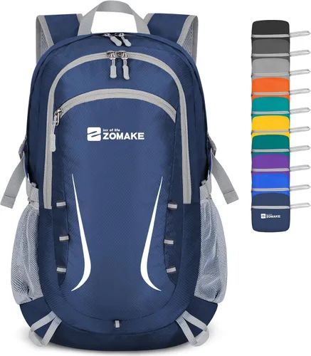 Zomake - Mochila de senderismo plegable resistente al agua, mochila ligera de 40 litros para viajes, mochila plegable | Backpacks, Collapsible, Azul